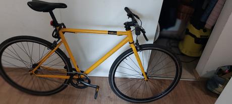 Elops  mestský bicykel single speed 500 žltý, 28