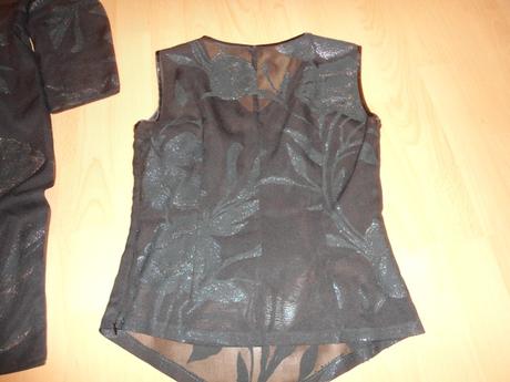 Priesvitny top / bluzka a kabatik, s