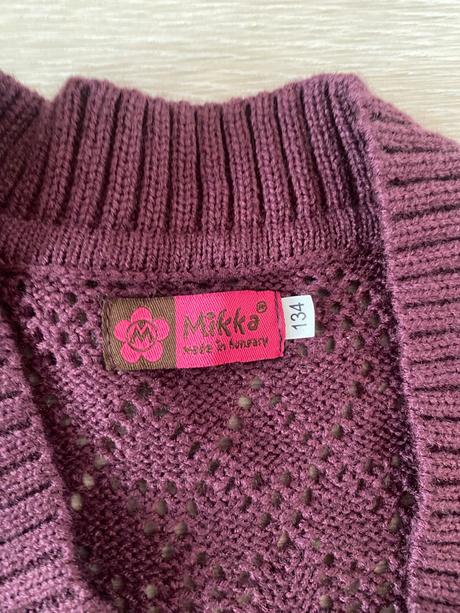 Dievčensky krátky svetrík/bolerko s dlhým rukávom, 134