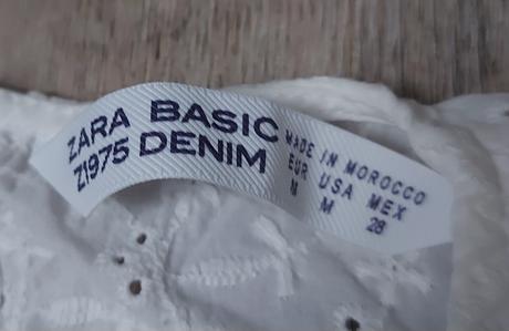 Biely madeirový top, zara,m