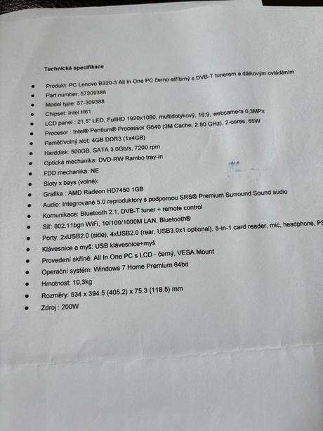 Pc all in-one lenovo, lenovo