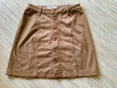 Krasna velurova sukňa/555, h&m,s