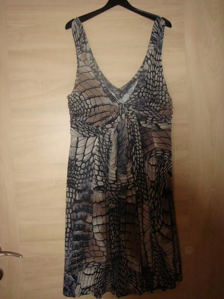 Sivé vzorované minišaty, s