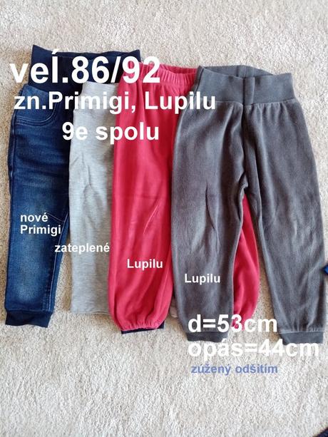 Nohavice dievčenské 4ks, veĺ.86, 86