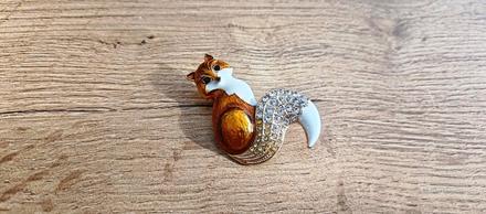 Brošňa -líška - 52x35 mm, 