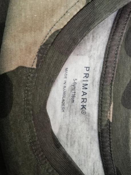 Maskáčové tričko, primark,116