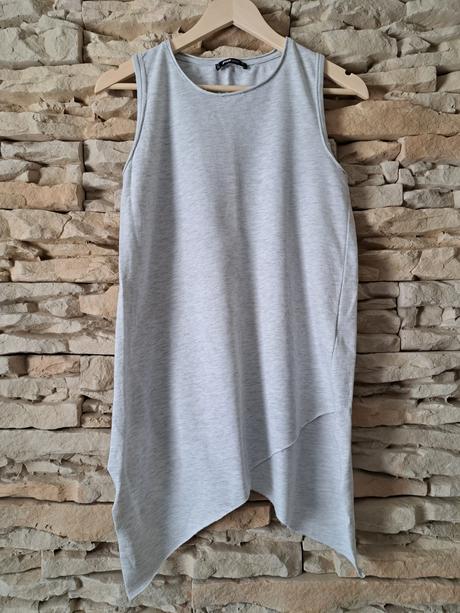 Sivé predĺžené tričko, gate,s