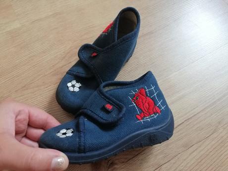 Modré papučky č.22, elefanten,22