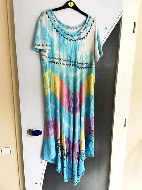 Ľahké letné batikované maxi šaty xl/xxl, xxl