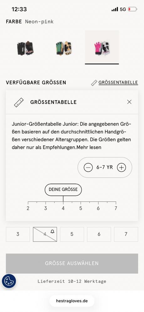 Cyklistické dievčenské rukavice hestra, 