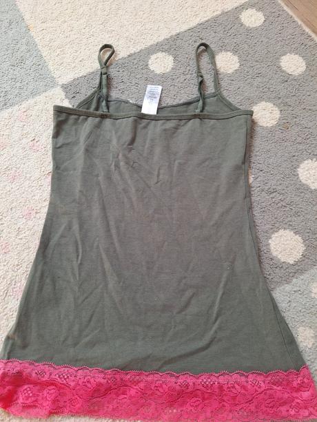 Zelené tielko s cipkou, kik,s