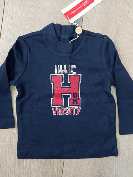 Chlapčenské tričko s rolákom a potlačou (6-9 mes.), original marines,68 / 74