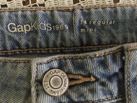 Riflová suknička, gap,152