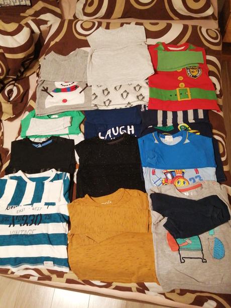 13ks tričiek s dlhým rukávom, f&f,86