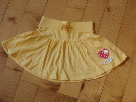 Žltá suknička so srdiečkom pre 1,5-2r, f&f,92