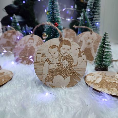 Vianočná ozdoba z fotky,