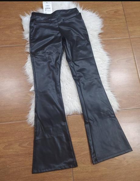 Koženkové nohavice, zara,158