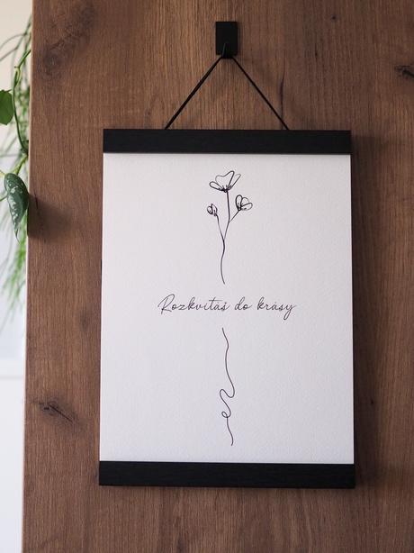 Minimalistický kvetinový obraz - print, 