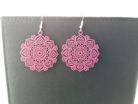 Náušnice mandala staroružová,