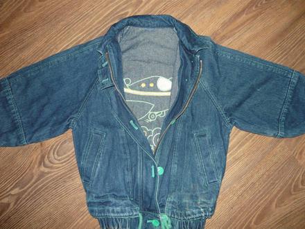 Riflová bunda na jar/jeseň  122  málo nosená, 122