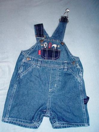 Kraťaskový overálik z tenučkej rifloviny, 68