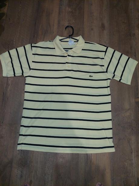 Zlte pasikave tricko, lacoste,l