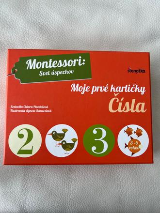 Stonožka montesori moje prvé kartičky- čísla,