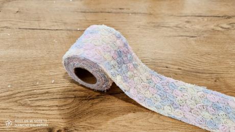 Tyl 80 mm - 3d kvety,