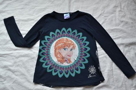 Tričko frozen s pretáčacím obrázkom v 9- 10 r, desigual,140