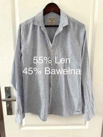 Ľanová košeľa garcia jeans s malými pruhmi, l