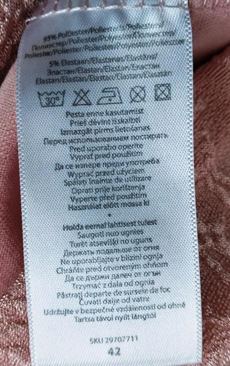 Minišaty, lososová/marhuľková farba, v. 42/44/xl, l