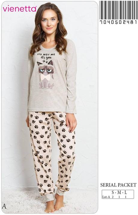 Dámske bavlnené kvalitné pyžamo legínové nohavice, l - xxxl