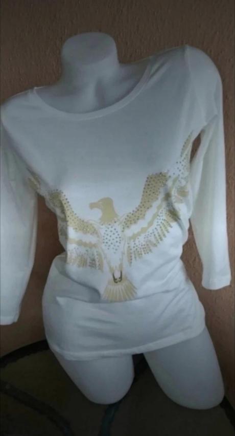 Top, tričko, maslovo-biele, s, xl, s / xl