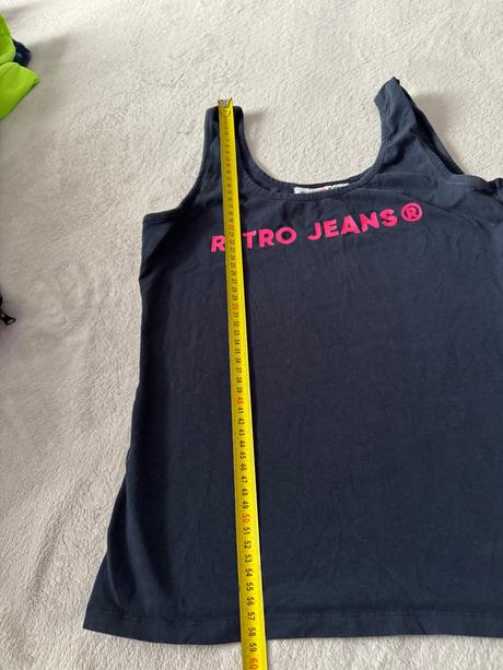 Tielko retro jeans, m