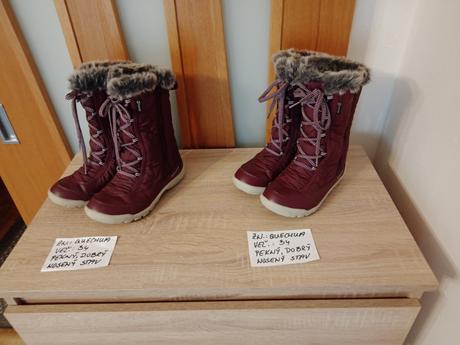 Dievč. zimné nepremokavé čižmy zn.quechua veľ.34, 34