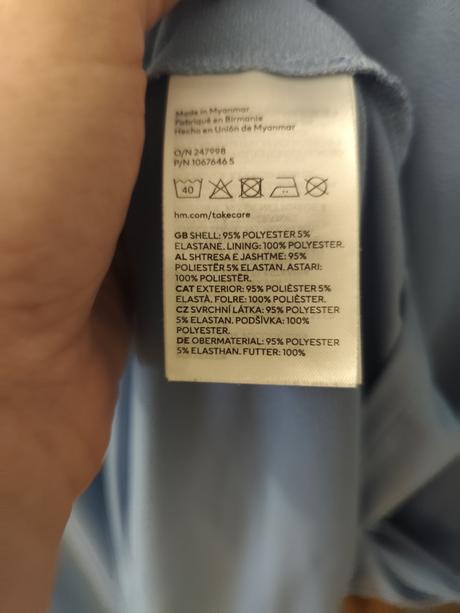 Nebeské k tričku, h&m,xl