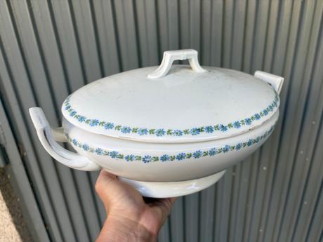 Starozitna porcelanova terina misa na polievku, 