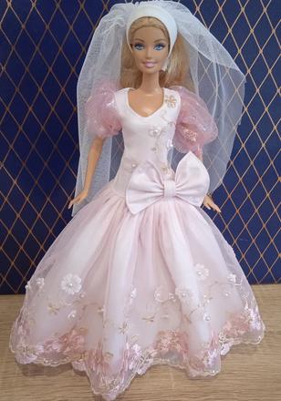 Svadobné šaty pre barbie, 