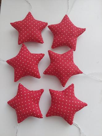 Vianočné ozdoby červené hviezdičky,