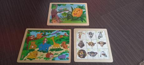 Drevené puzzle a skladacka, 