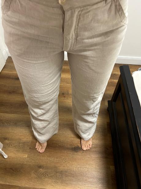Široké ľanové nohavice, 40