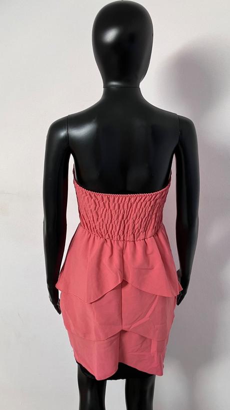 Dámske lososové šaty elegantné (m), m