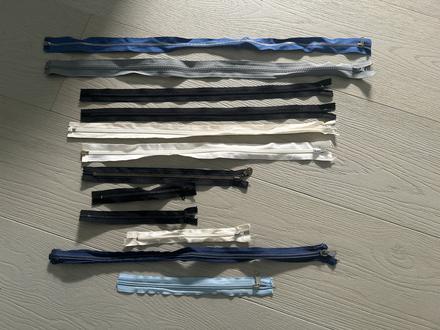 Zipsy- 12 kusov- 15-60 cm- cena spolu, 