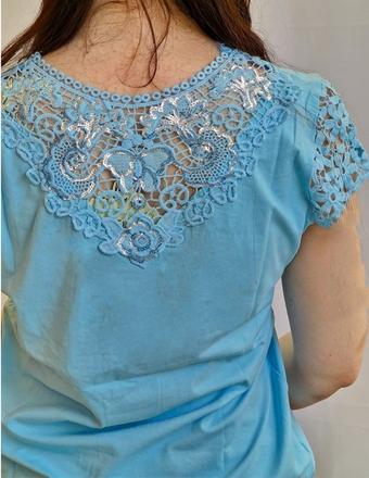 Svetlomodré tričko collete, l / m