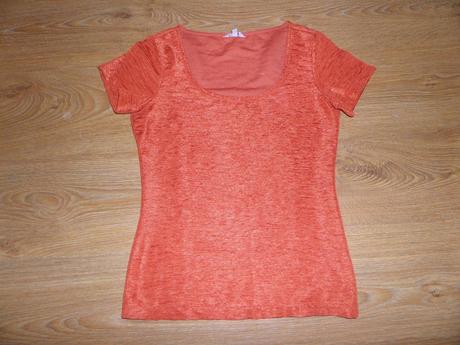 Oranžové zamatové tričko, s