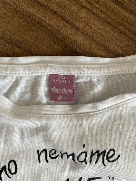 Tricko s malovanym napisom, dopodopo,122