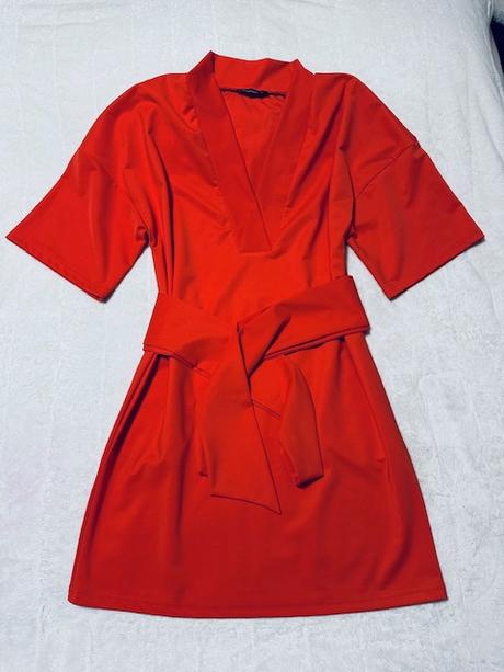 Oranžové kimonové minišaty na uviazanie chantall, chantall,l / m