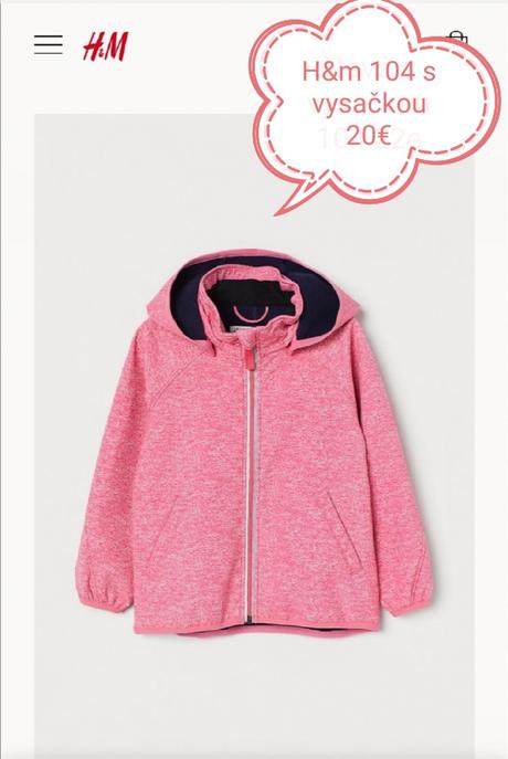 Softshellová 104 nova, h&m,104