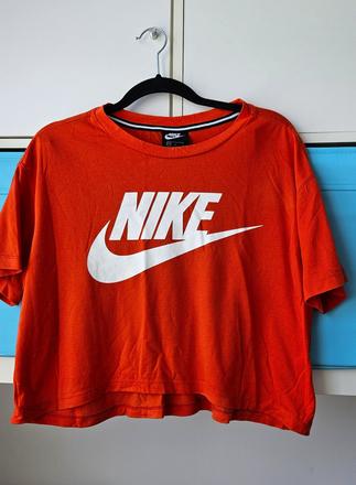 Nike, dámsky croptop, červený, vel. l, nike,l