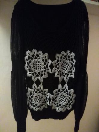 Tričko s priesvitnymi rukávmi, m